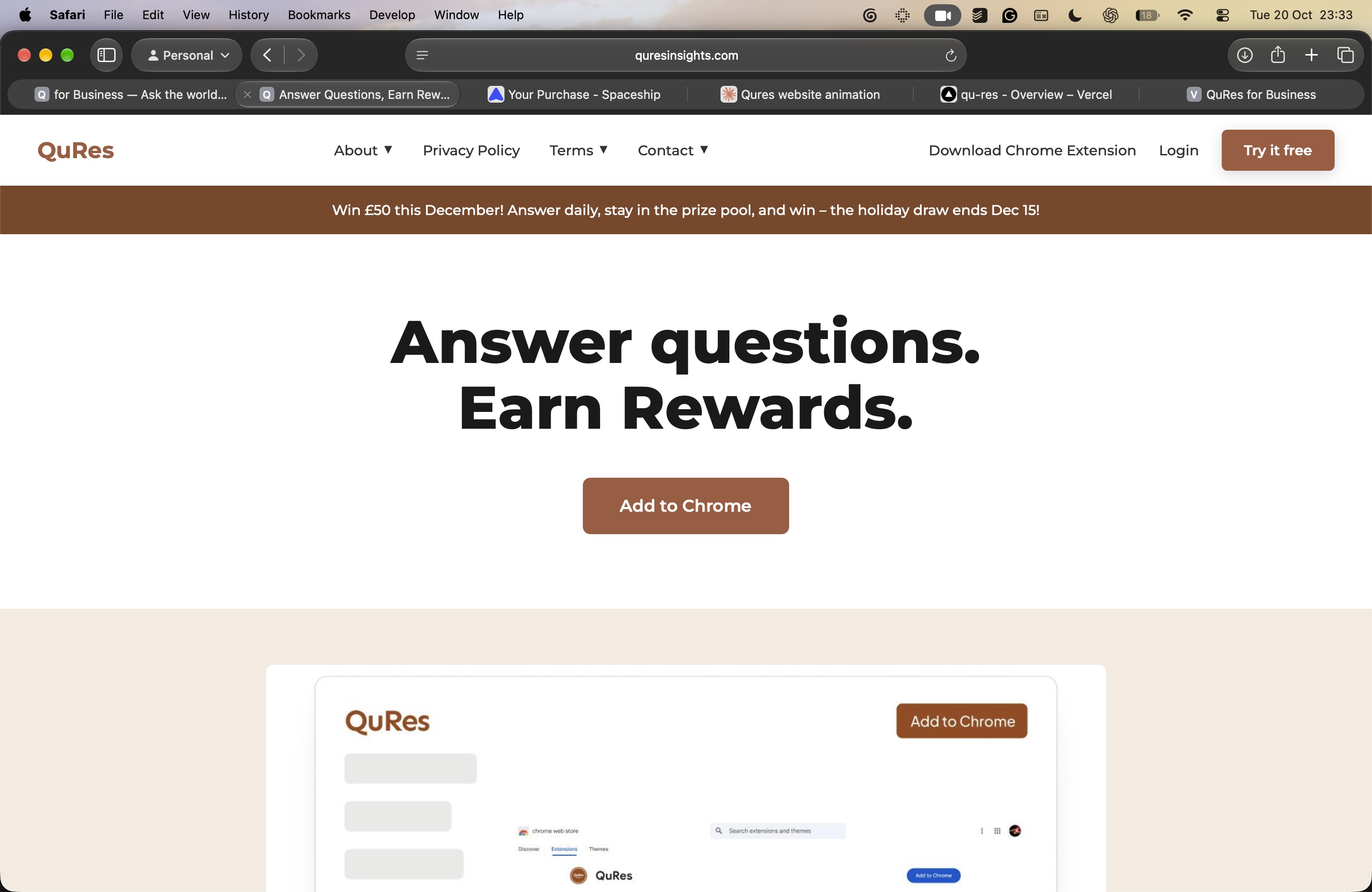 QuRes app preview